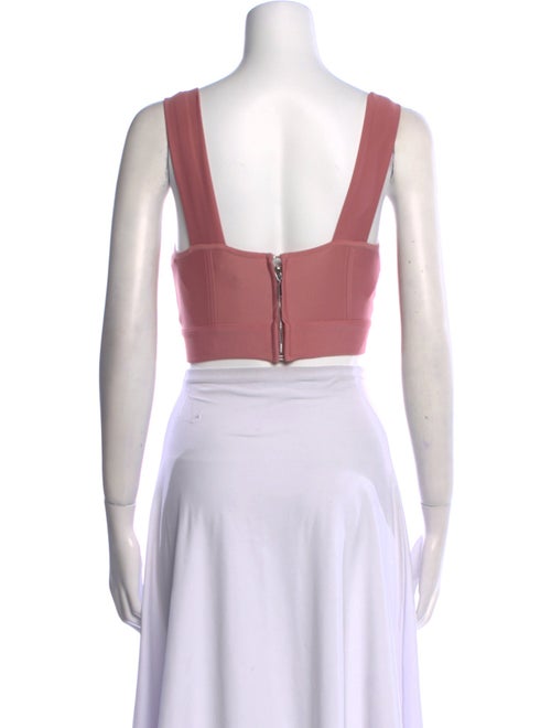 Hervé by Hervé Léger Square Neckline Sleeveless Crop Top