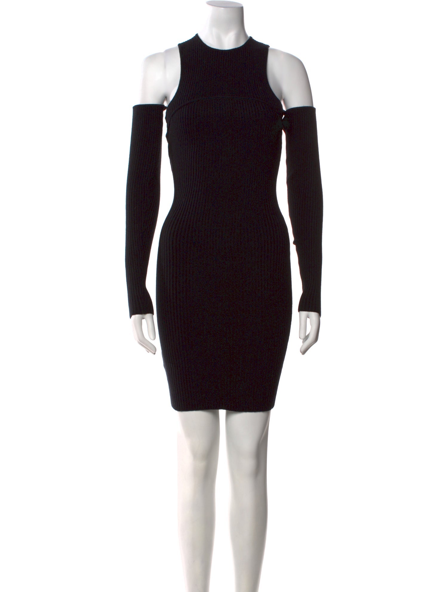 Hervé by Hervé Léger Crew Neck Mini Dress