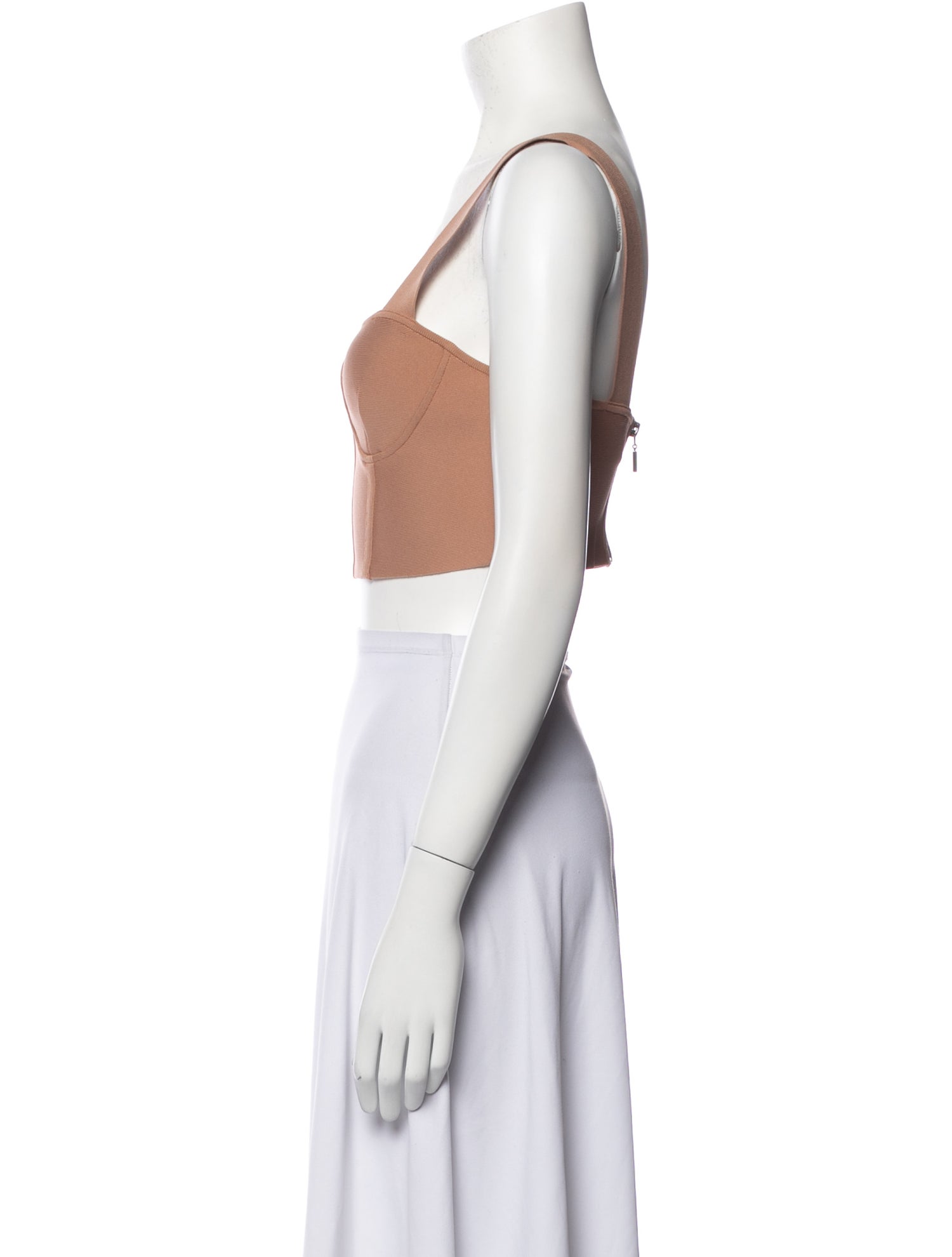 Hervé by Hervé Léger Square Neckline Sleeveless Crop Top