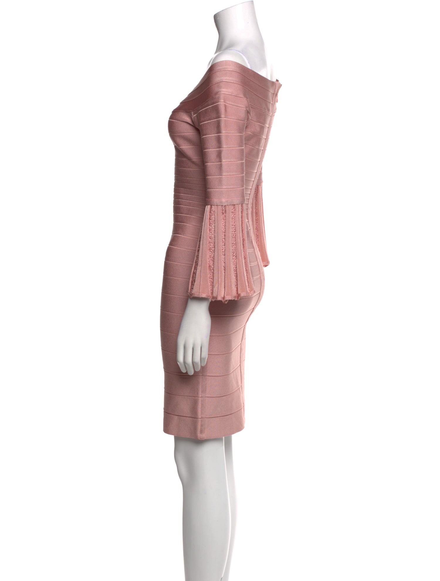 Hervé by Hervé Léger Off-The-Shoulder Mini Dress