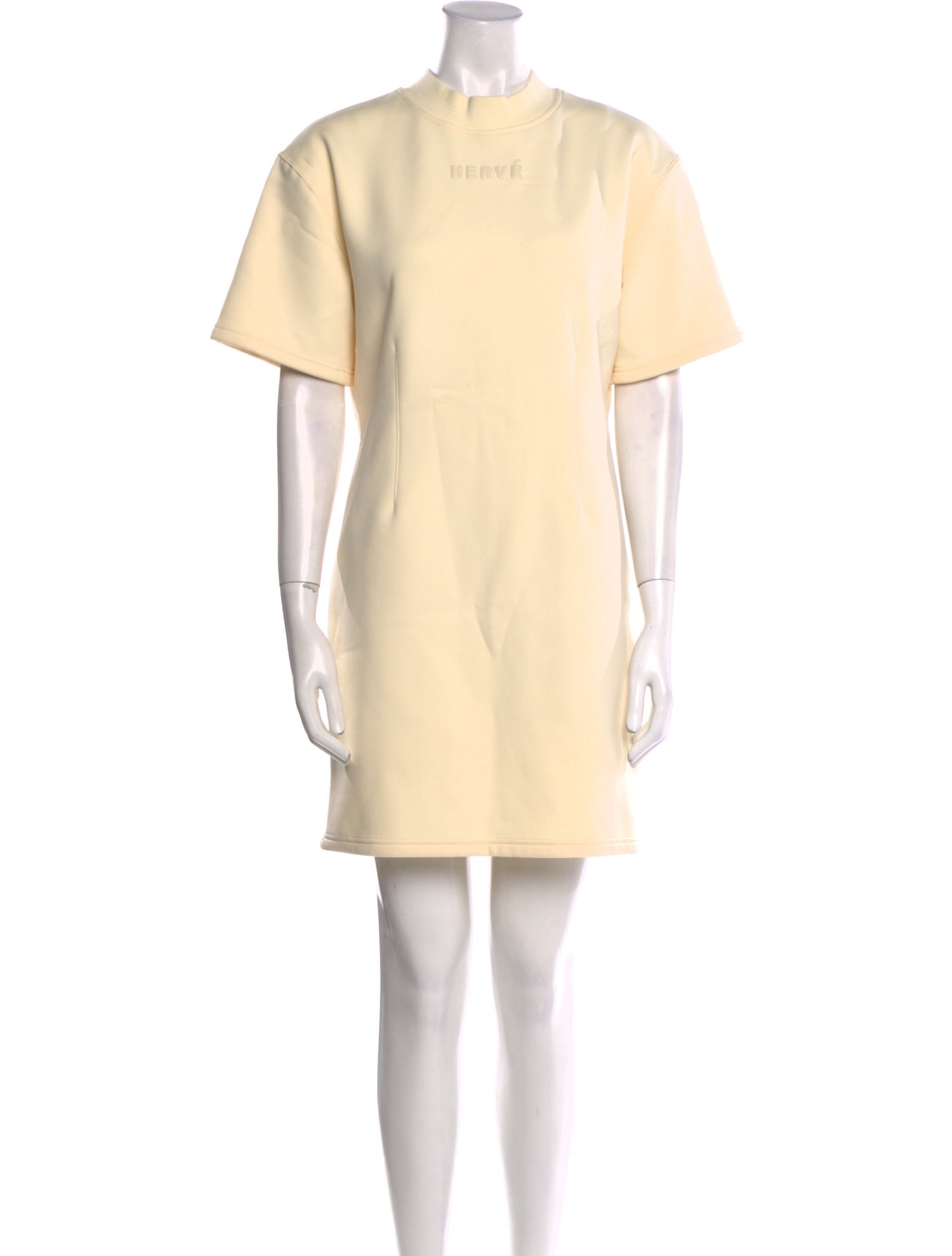 Hervé by Hervé Léger Mock Neck Mini Dress