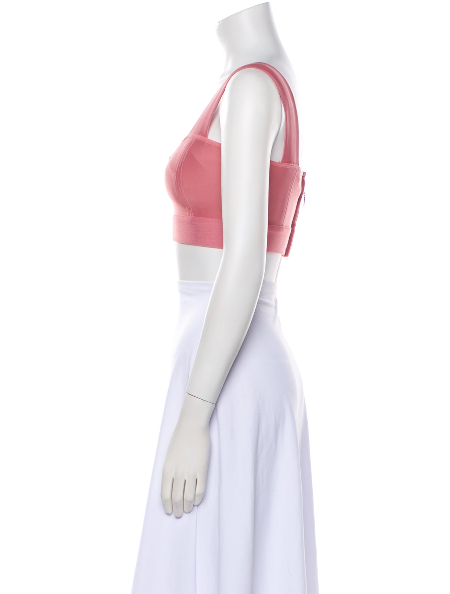 Hervé by Hervé Léger Square Neckline Sleeveless Crop Top
