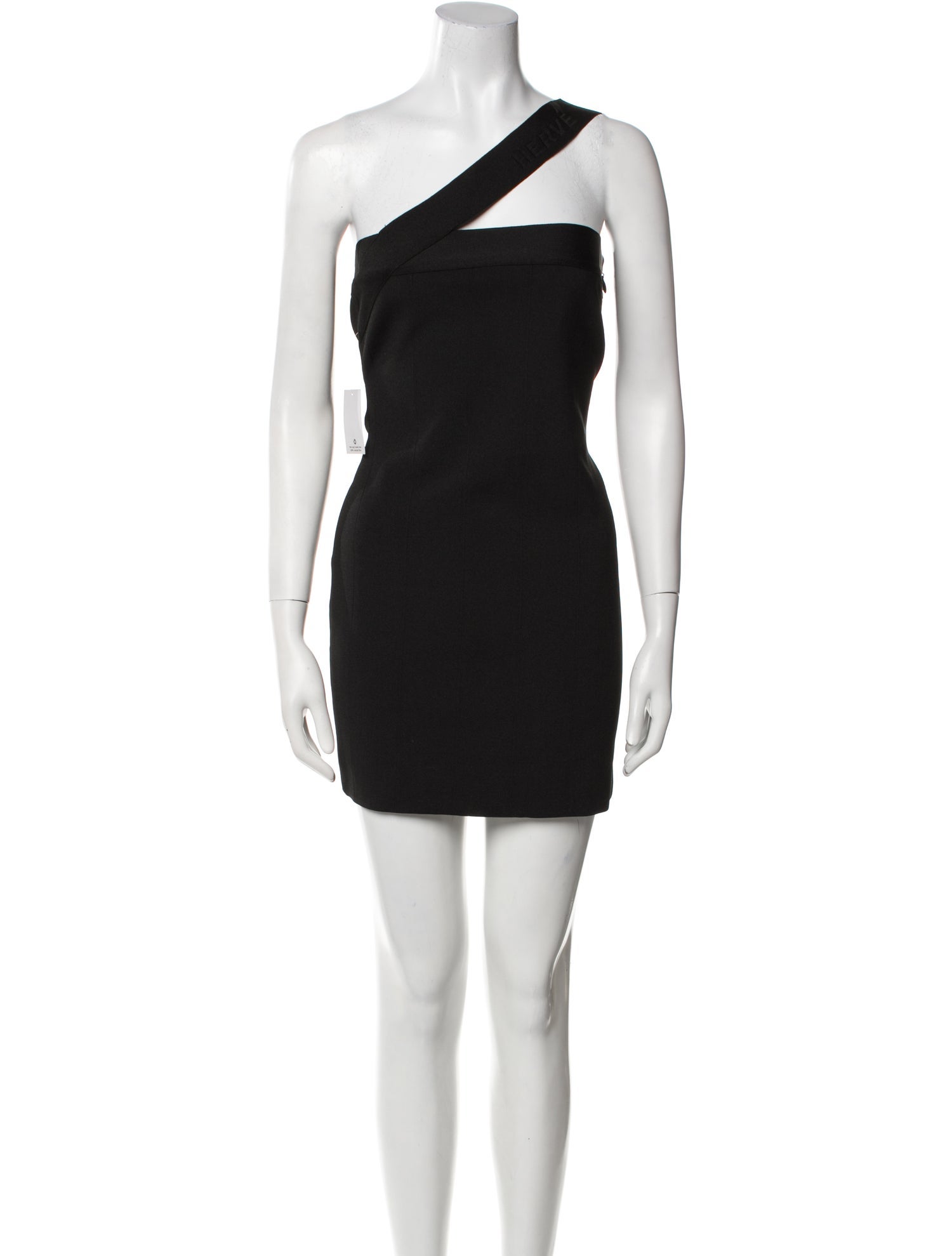 Hervé by Hervé Léger One-Shoulder Mini Dress