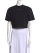 Hervé by Hervé Léger Mock Neck Short Sleeve Crop Top