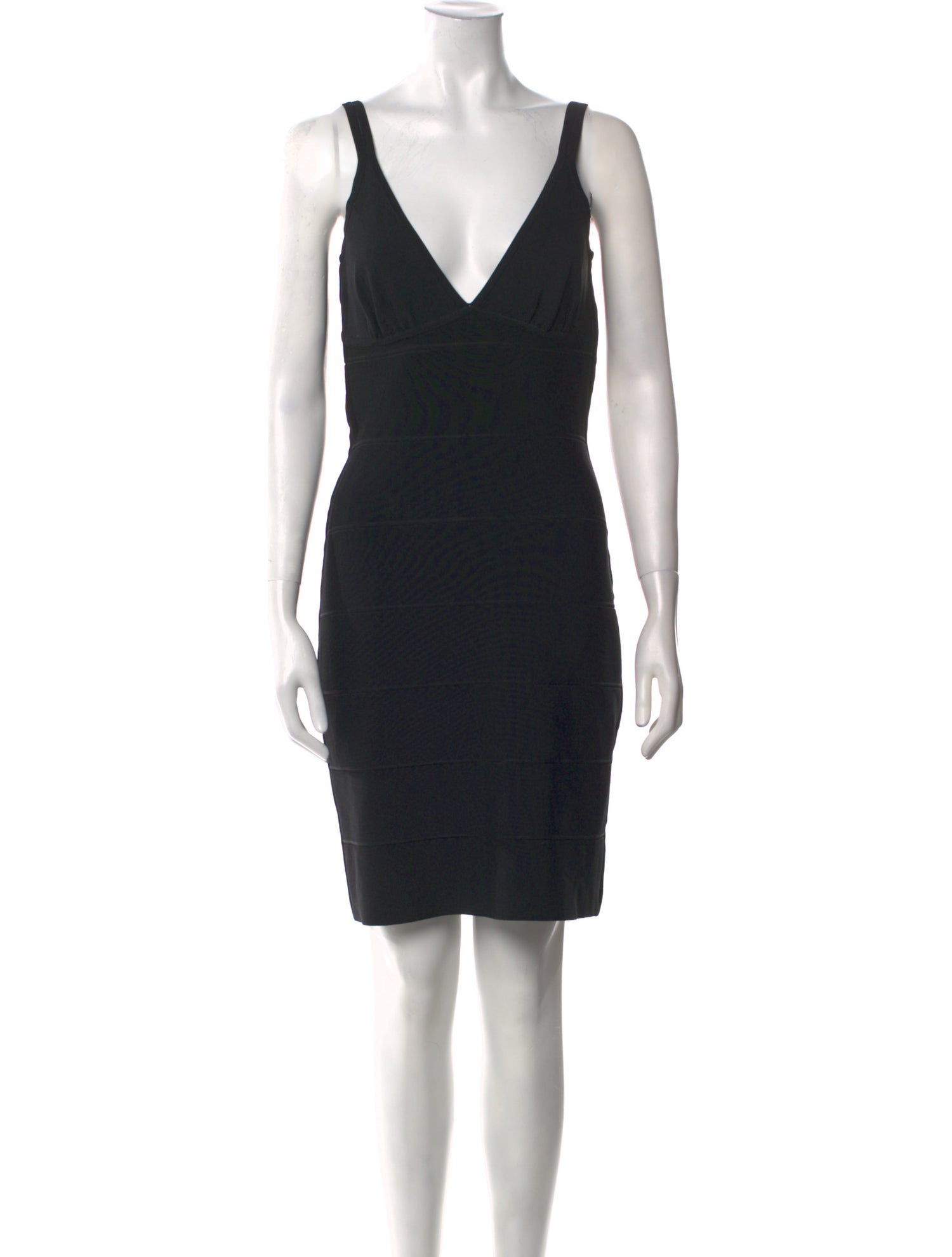 Hervé by Hervé Léger V-Neck Mini Dress