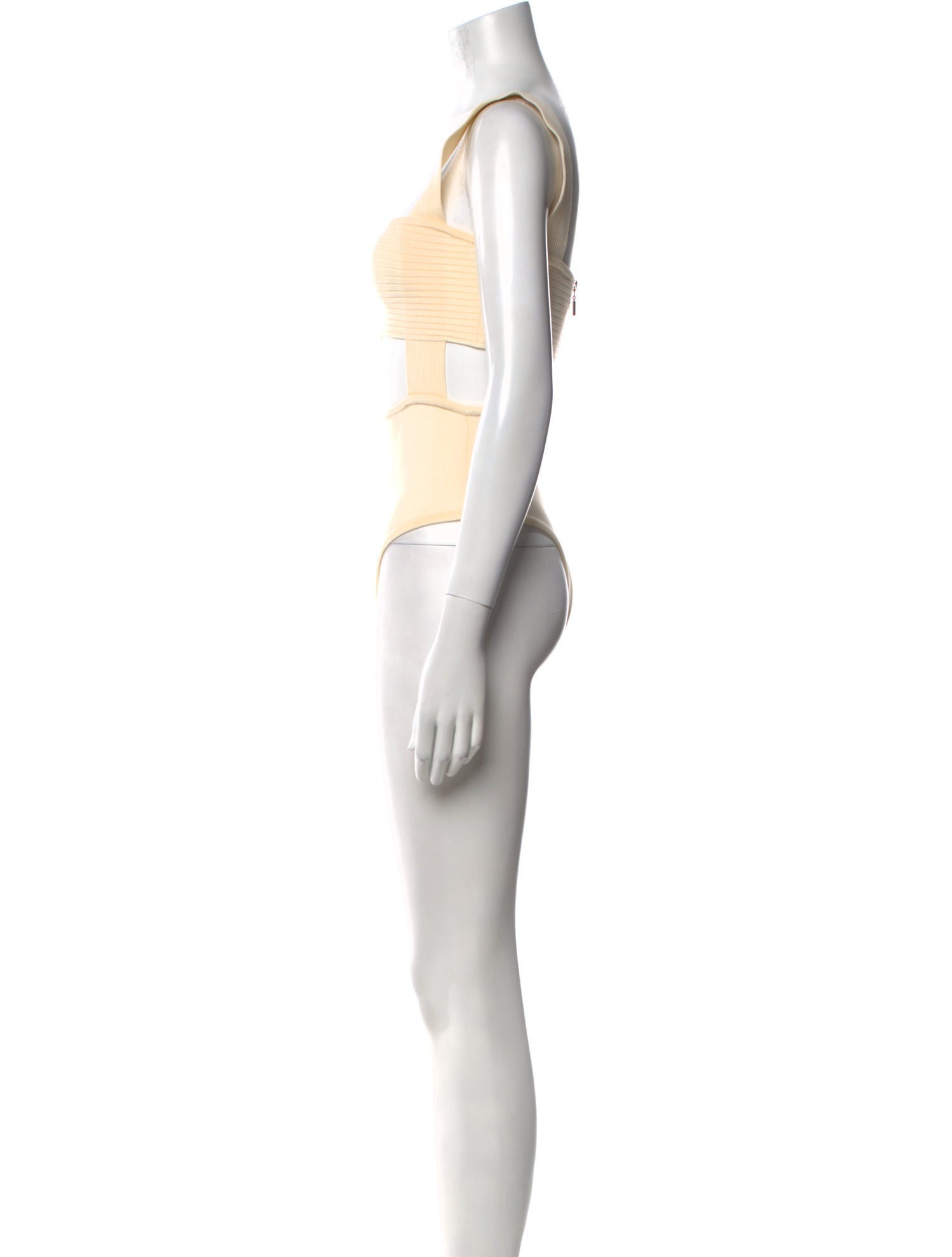 Hervé by Hervé Léger Square Neckline Sleeveless Bodysuit