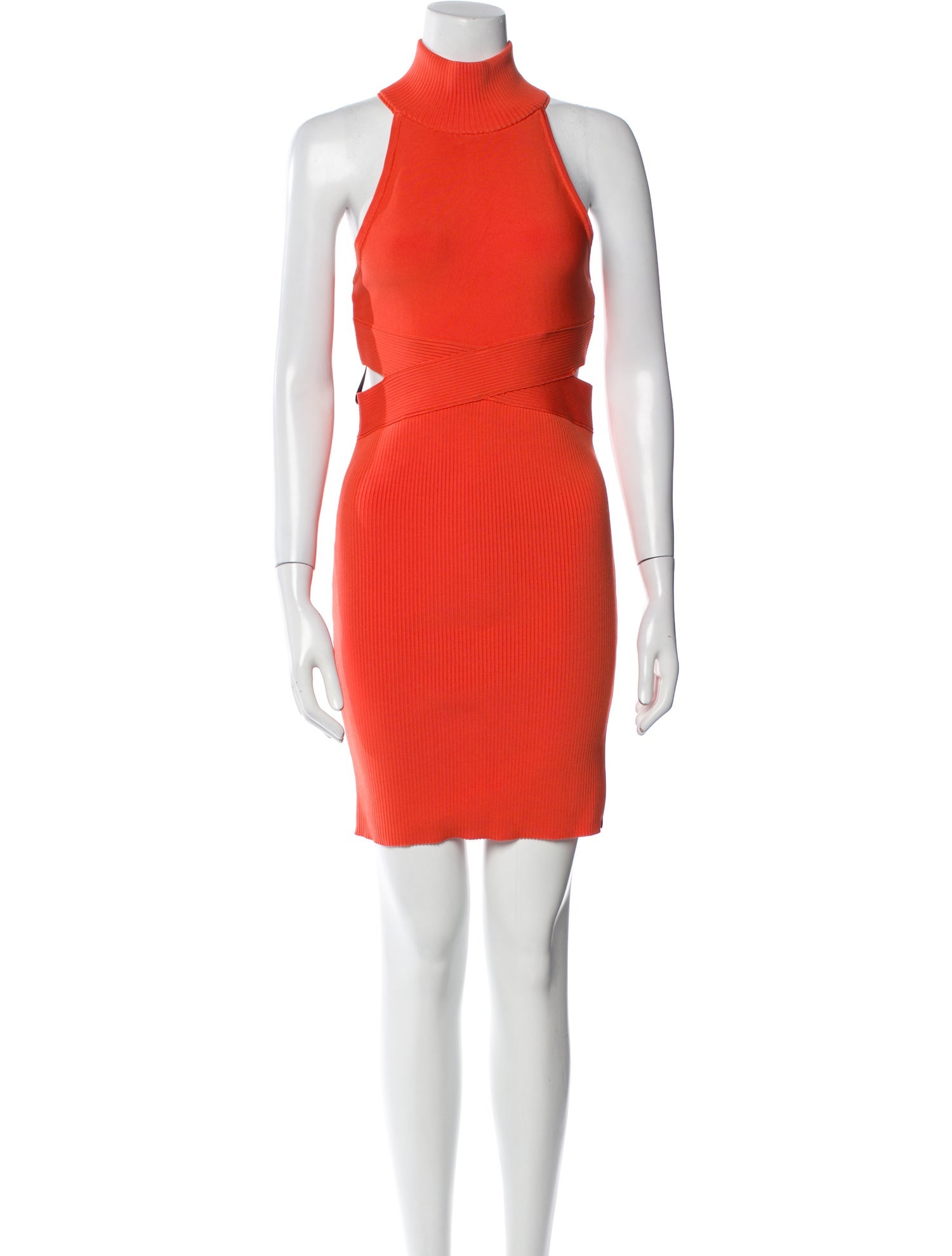 Hervé by Hervé Léger Mock Neck Mini Dress