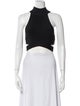 Hervé by Hervé Léger Mock Neck Sleeveless Crop Top