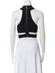 Hervé by Hervé Léger Mock Neck Sleeveless Crop Top