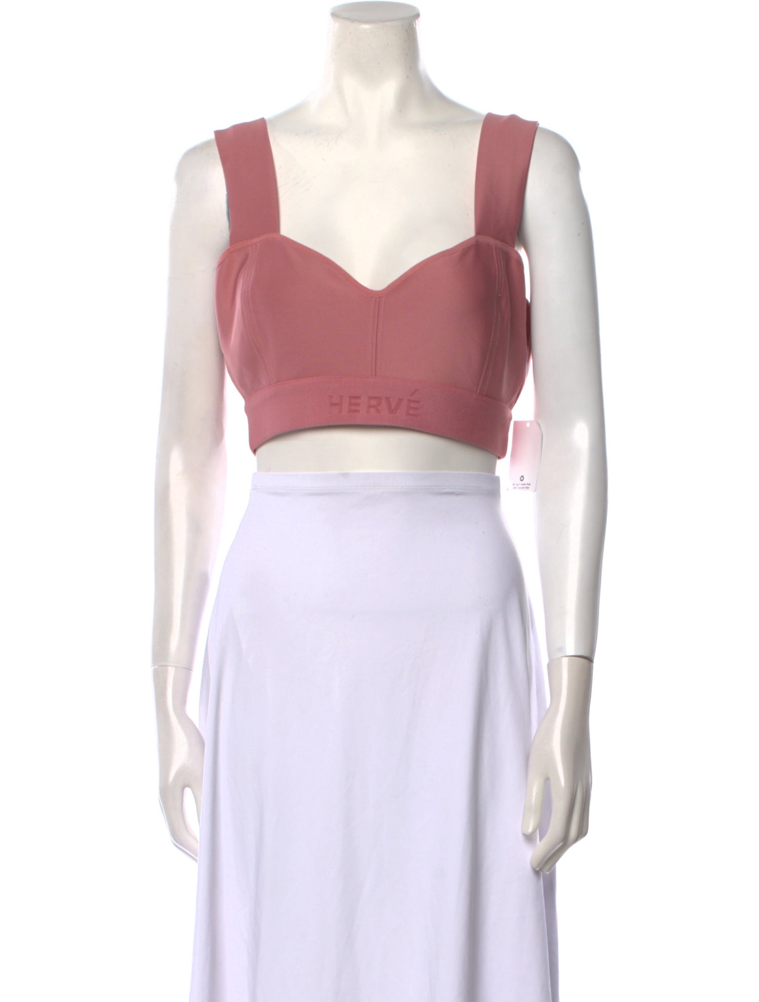 Hervé by Hervé Léger Square Neckline Sleeveless Crop Top w/ Tags