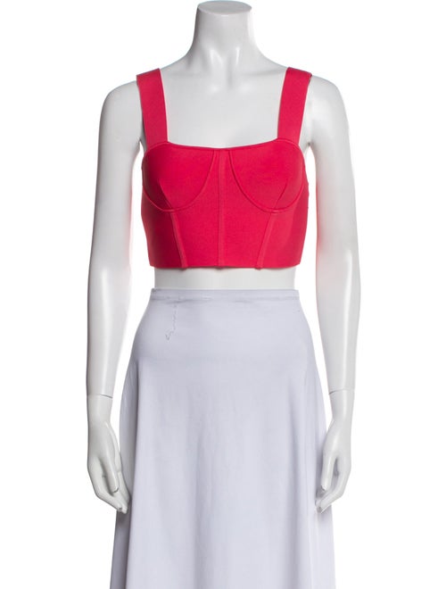 Hervé by Hervé Léger Square Neckline Sleeveless Crop Top