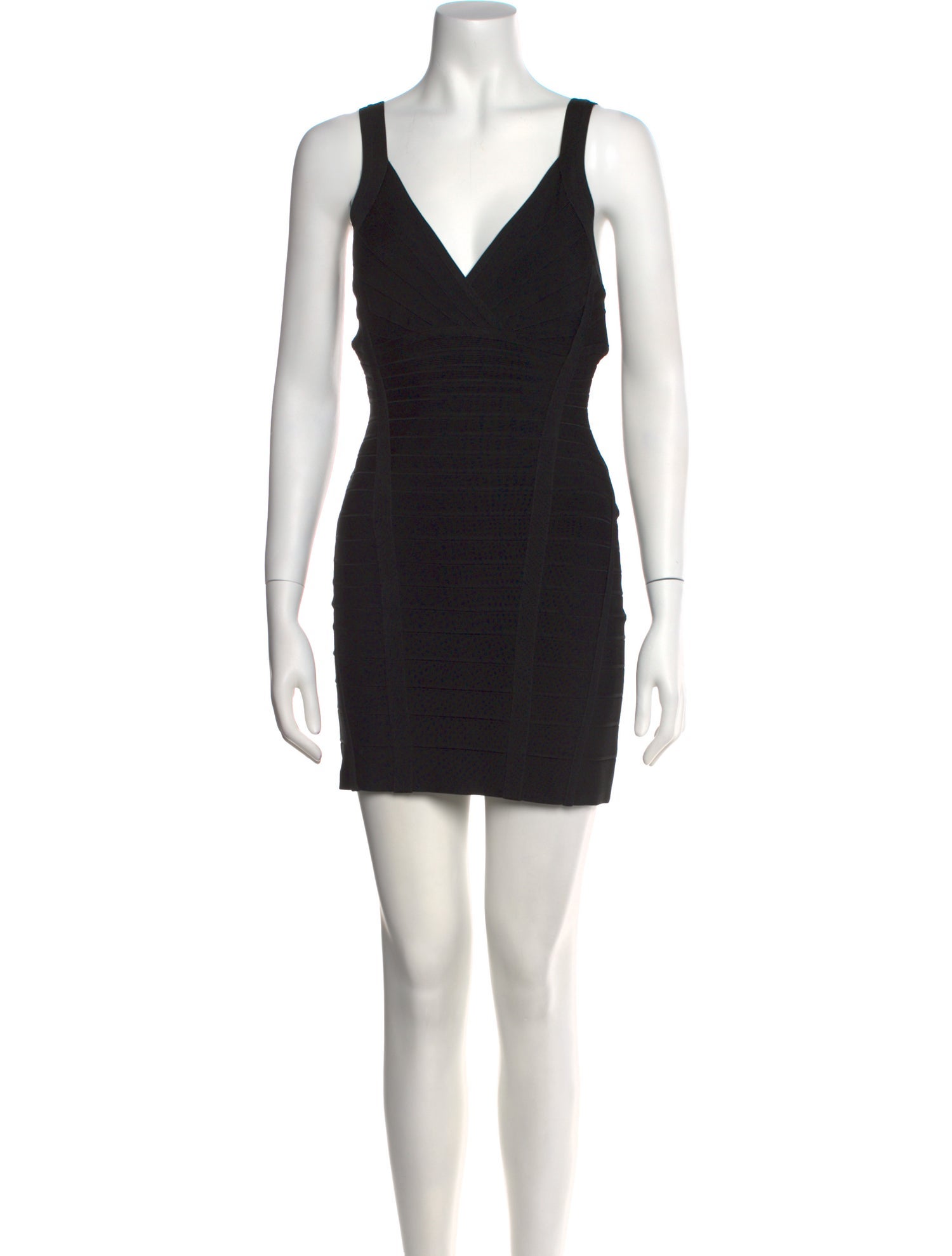 Hervé by Hervé Léger V-Neck Mini Dress