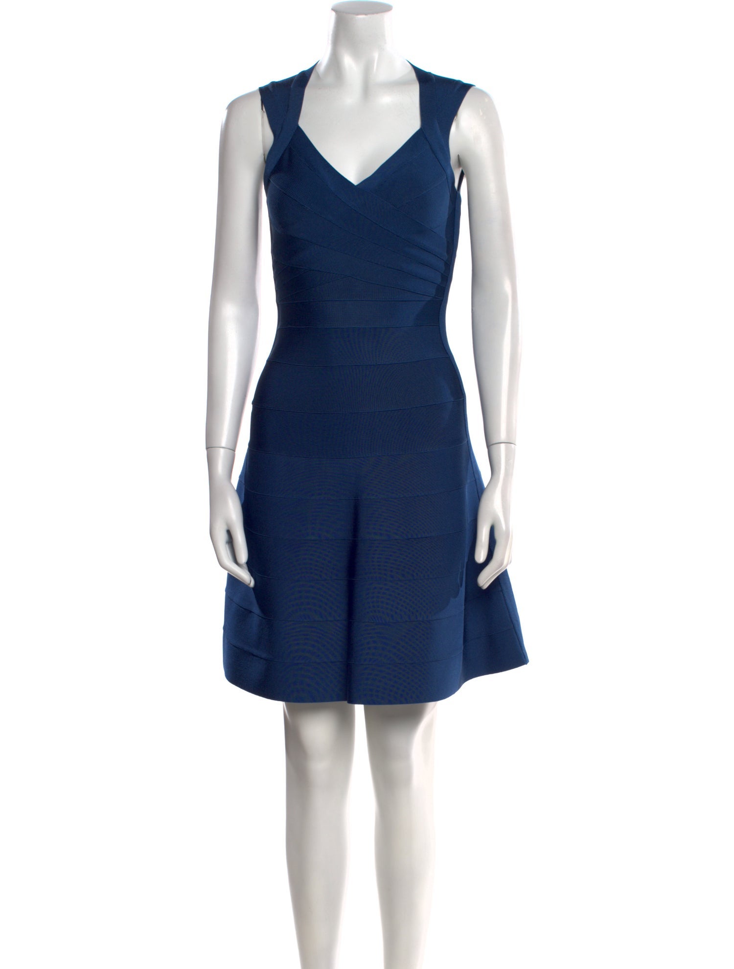 Hervé by Hervé Léger V-Neck Mini Dress