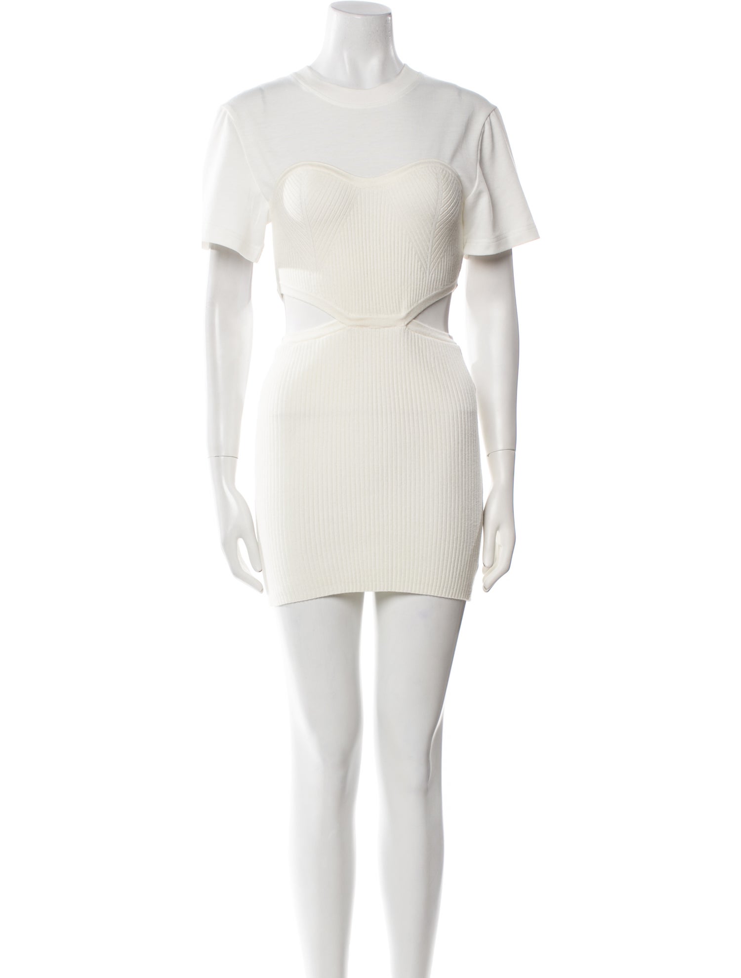 Hervé by Hervé Léger Crew Neck Mini Dress