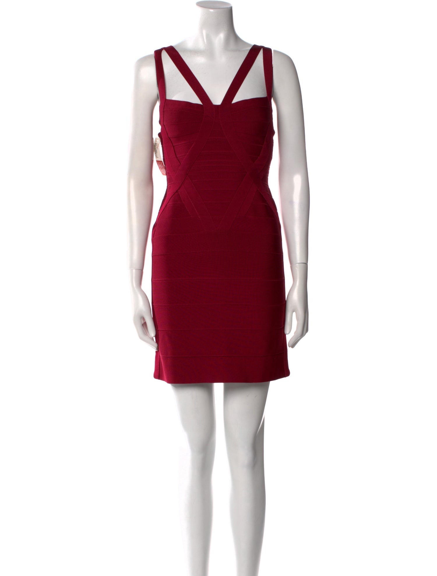 Hervé by Hervé Léger Square Neckline Mini Dress