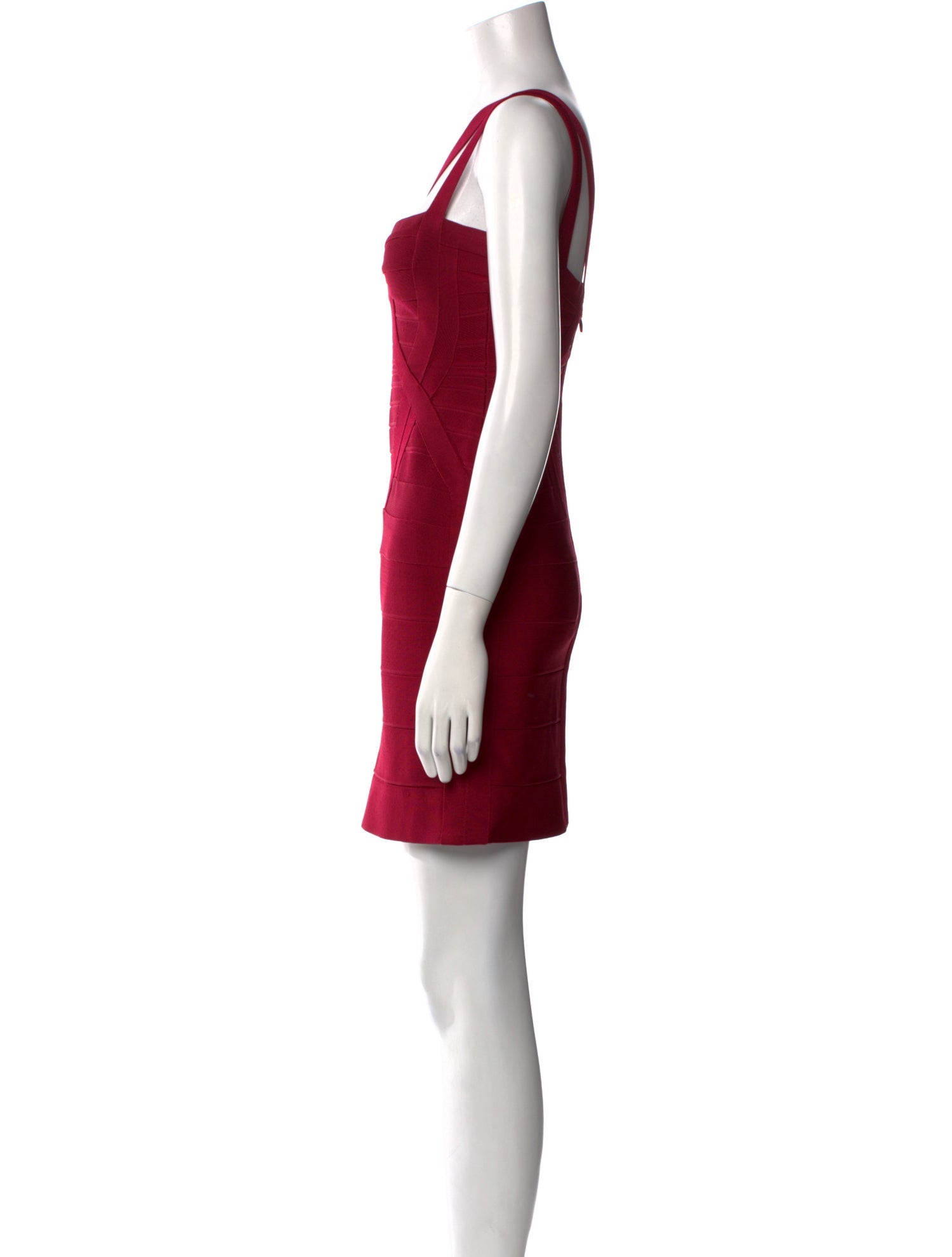 Hervé by Hervé Léger Square Neckline Mini Dress