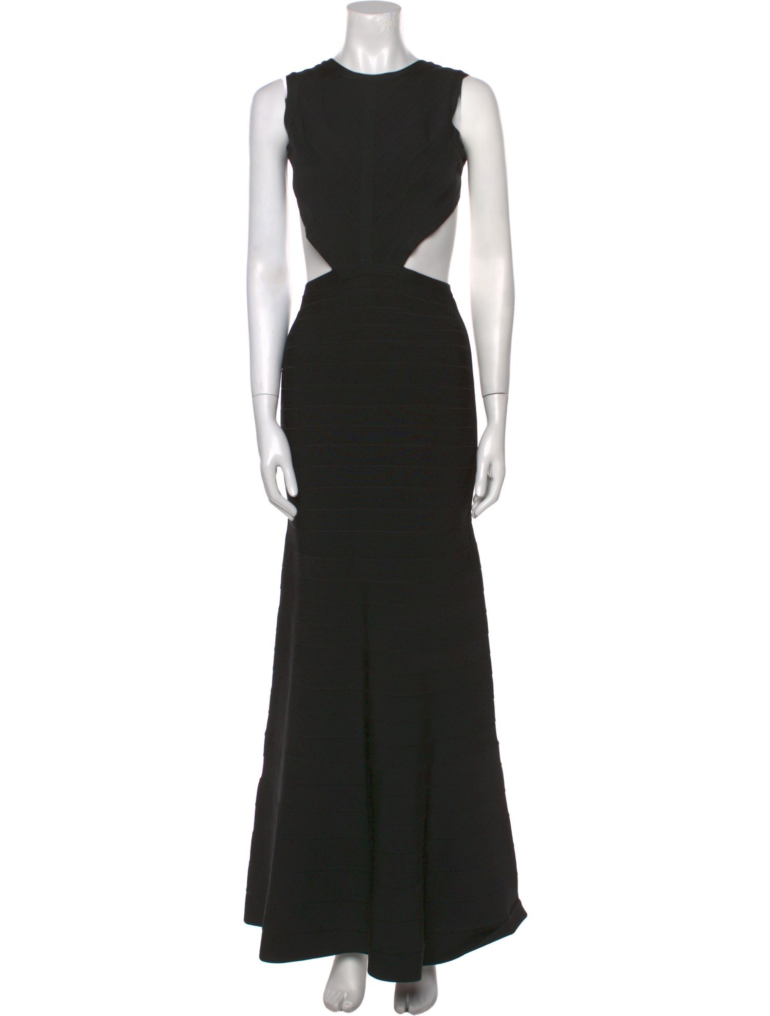 Hervé by Hervé Léger Crew Neck Long Dress