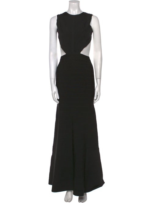 Hervé by Hervé Léger Crew Neck Long Dress