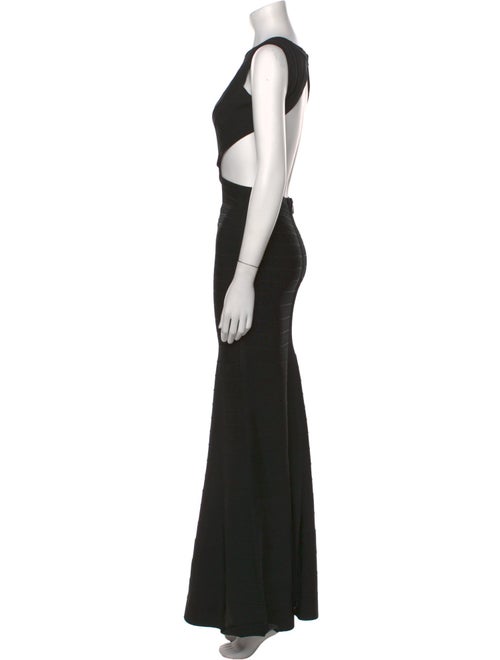 Hervé by Hervé Léger Crew Neck Long Dress