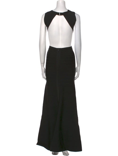 Hervé by Hervé Léger Crew Neck Long Dress