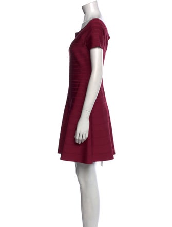 Hervé by Hervé Léger Scoop Neck Mini Dress