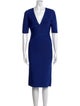 Hervé by Hervé Léger V-Neck Knee-Length Dress