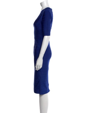 Hervé by Hervé Léger V-Neck Knee-Length Dress
