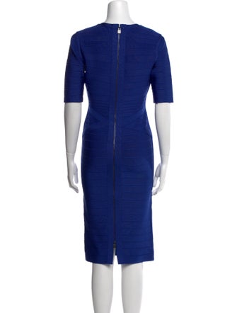 Hervé by Hervé Léger V-Neck Knee-Length Dress