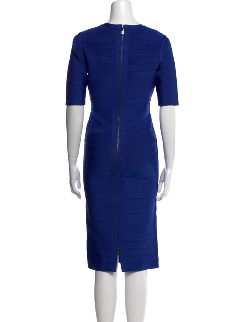 Hervé by Hervé Léger V-Neck Knee-Length Dress