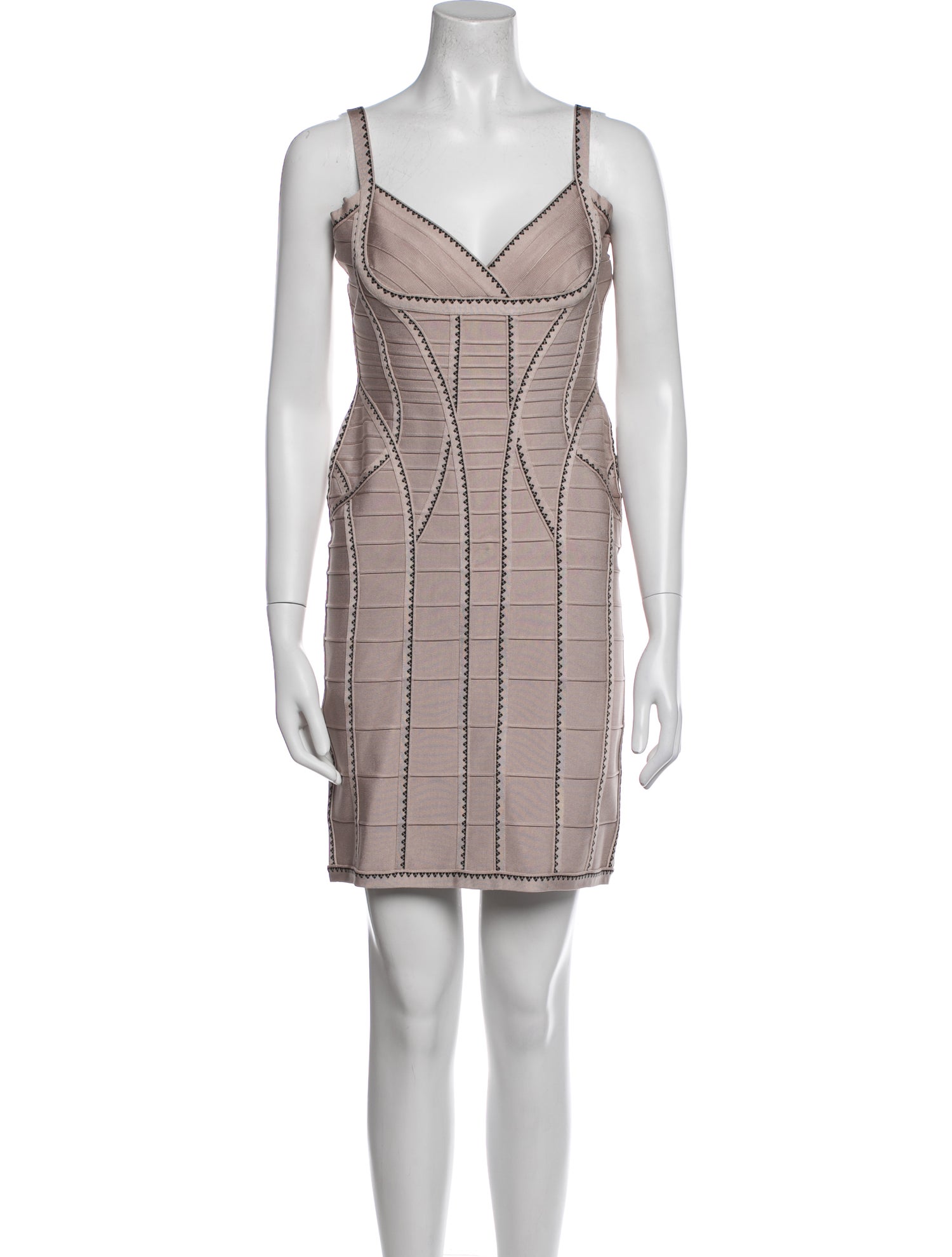 Hervé by Hervé Léger Plaid Print Mini Dress