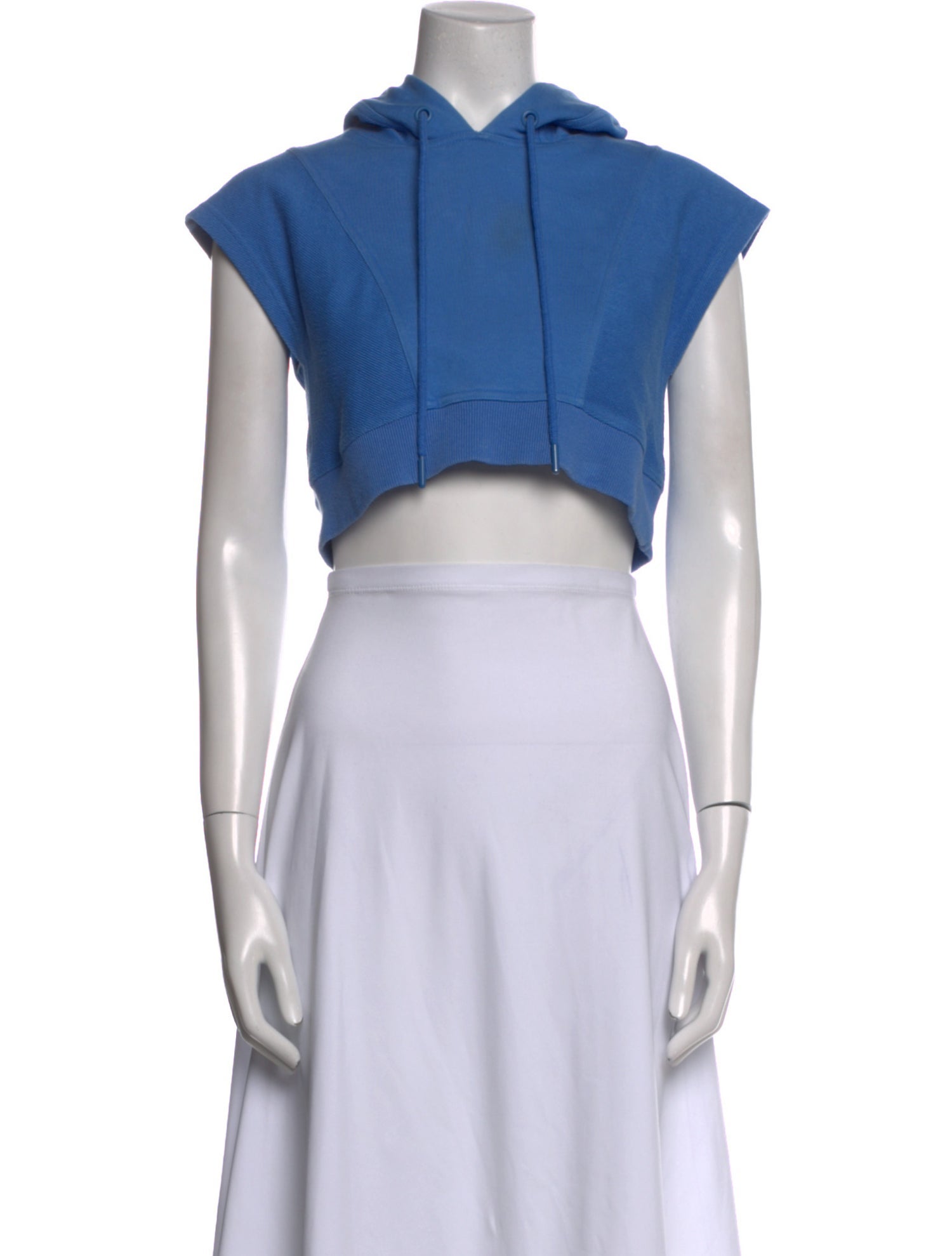 Hervé by Hervé Léger V-Neck Short Sleeve Crop Top
