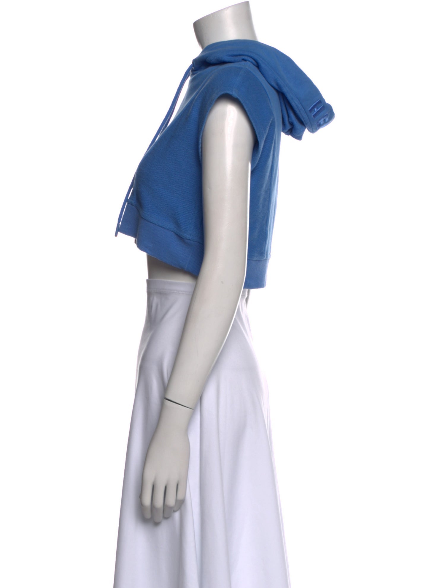 Hervé by Hervé Léger V-Neck Short Sleeve Crop Top