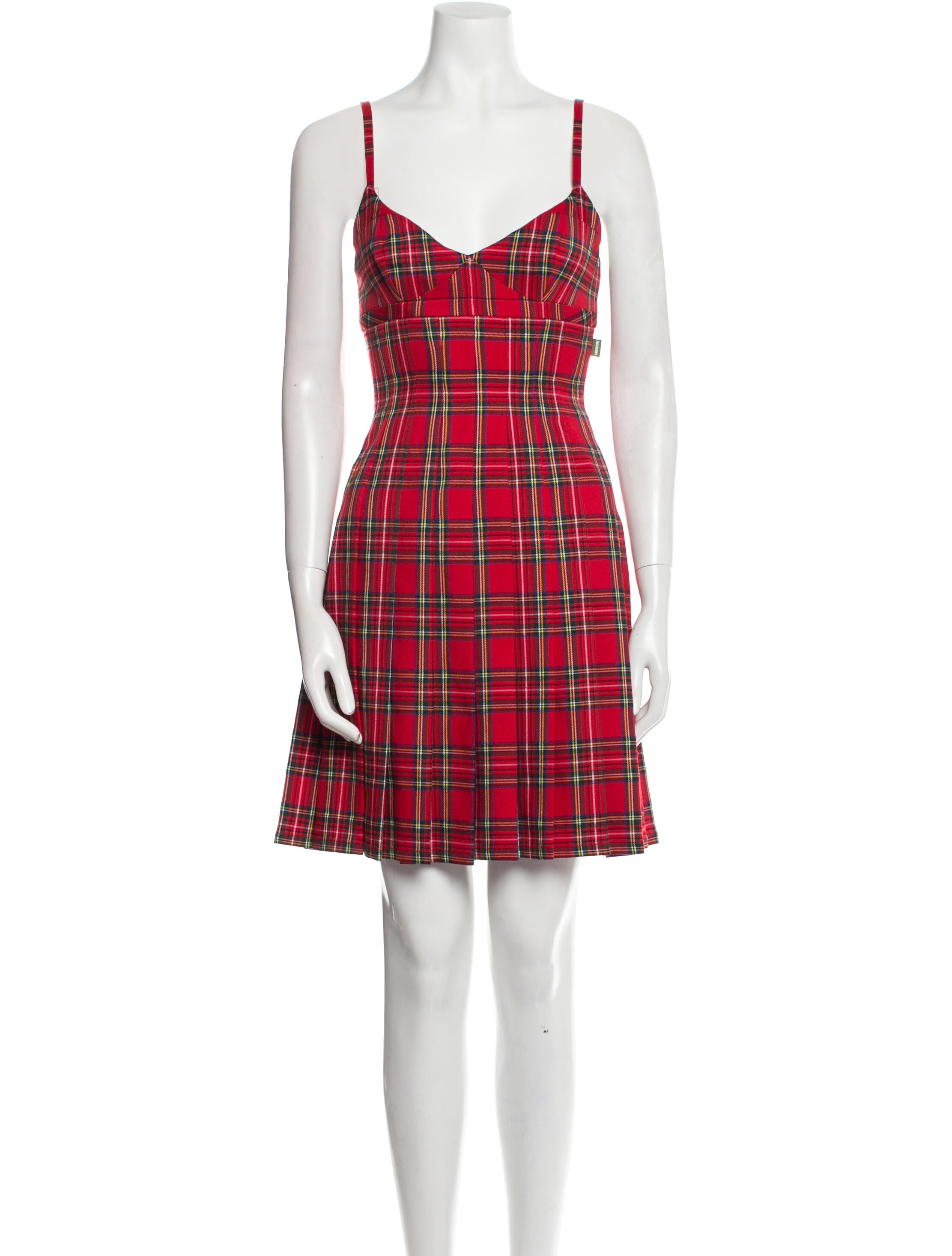 heaven BY MARC JACOBS Plaid Print Mini Dress - Red Dresses
