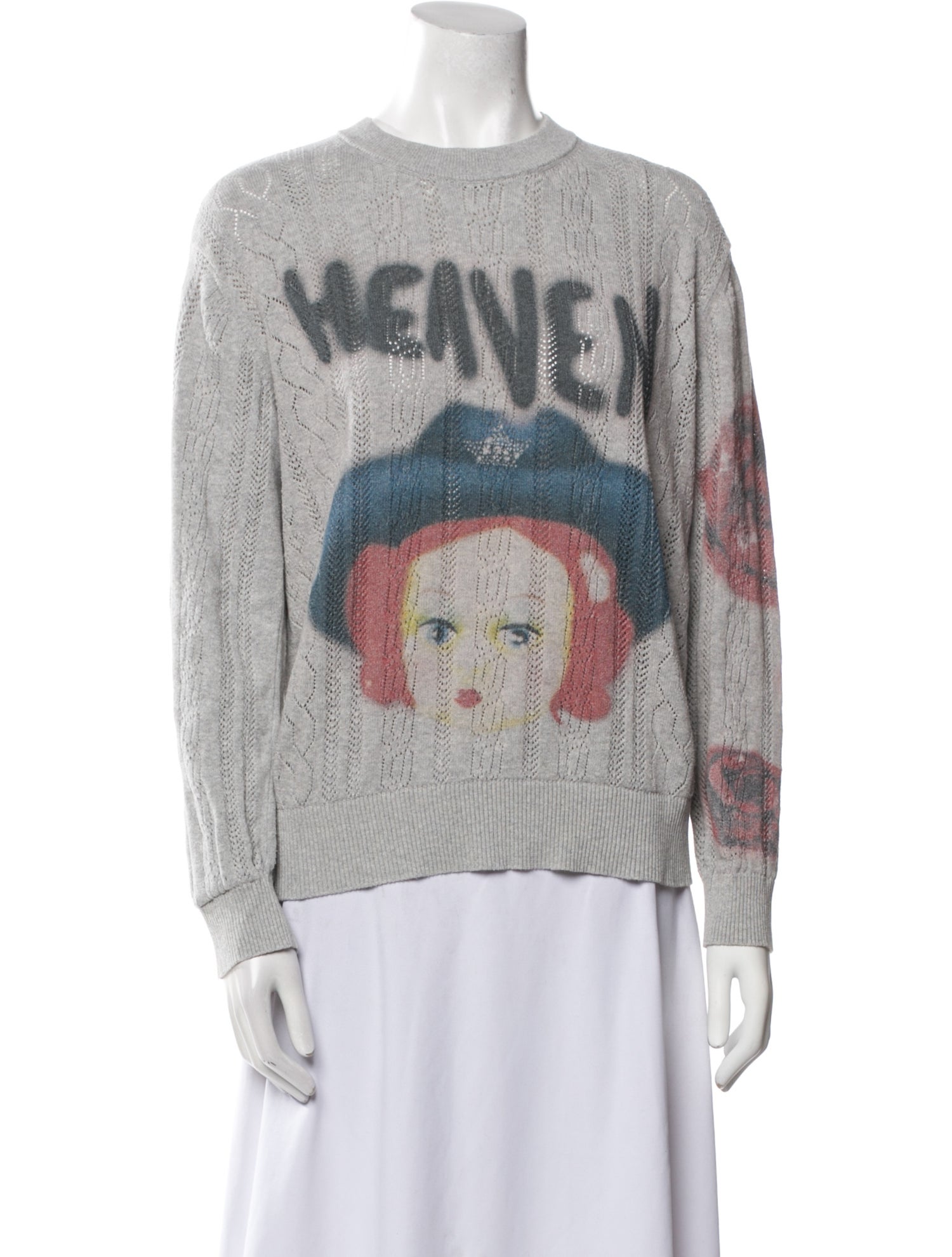 heaven BY MARC JACOBS Graphic Print Crew Neck Sweater