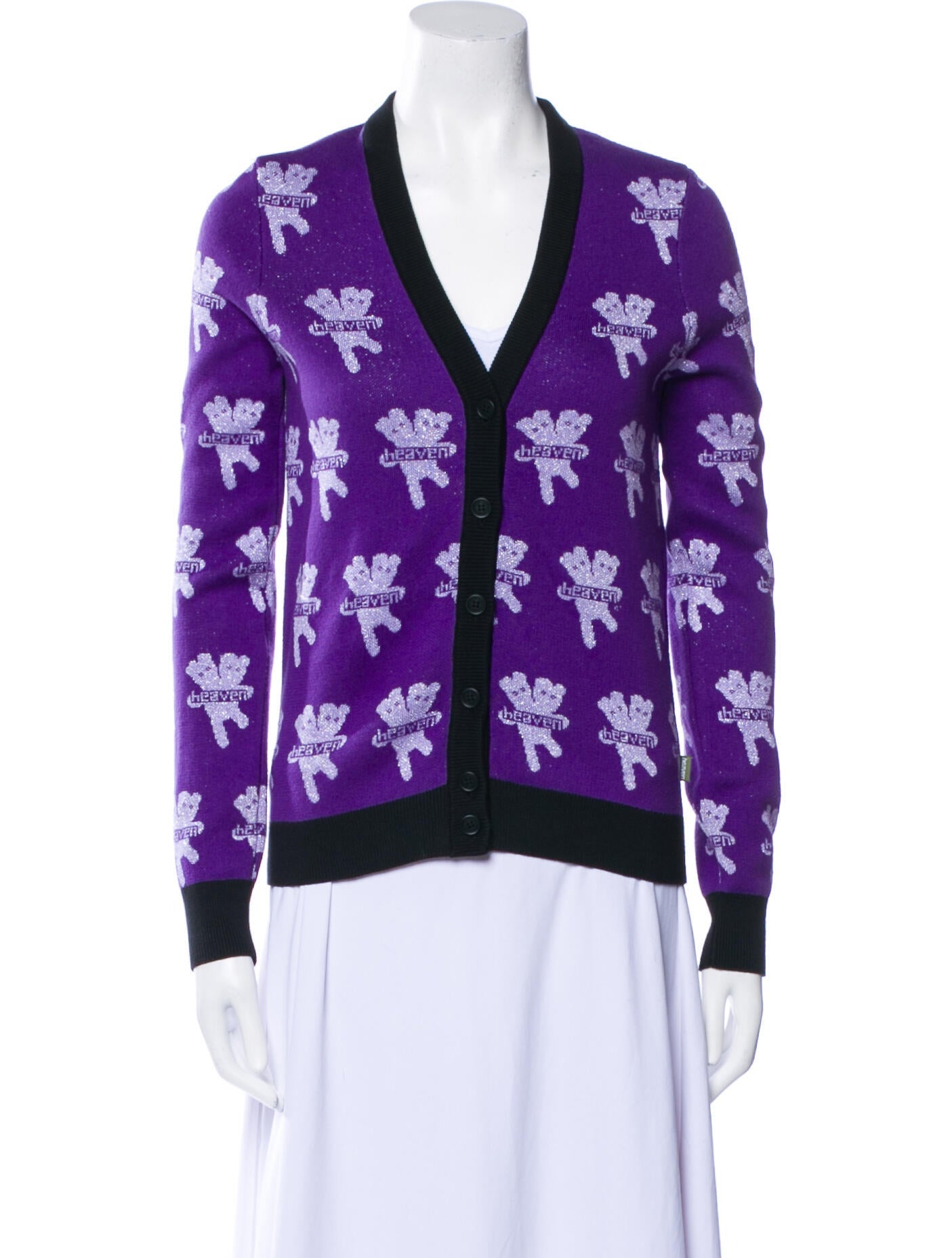 heaven BY MARC JACOBS Floral Print V-Neck Sweater