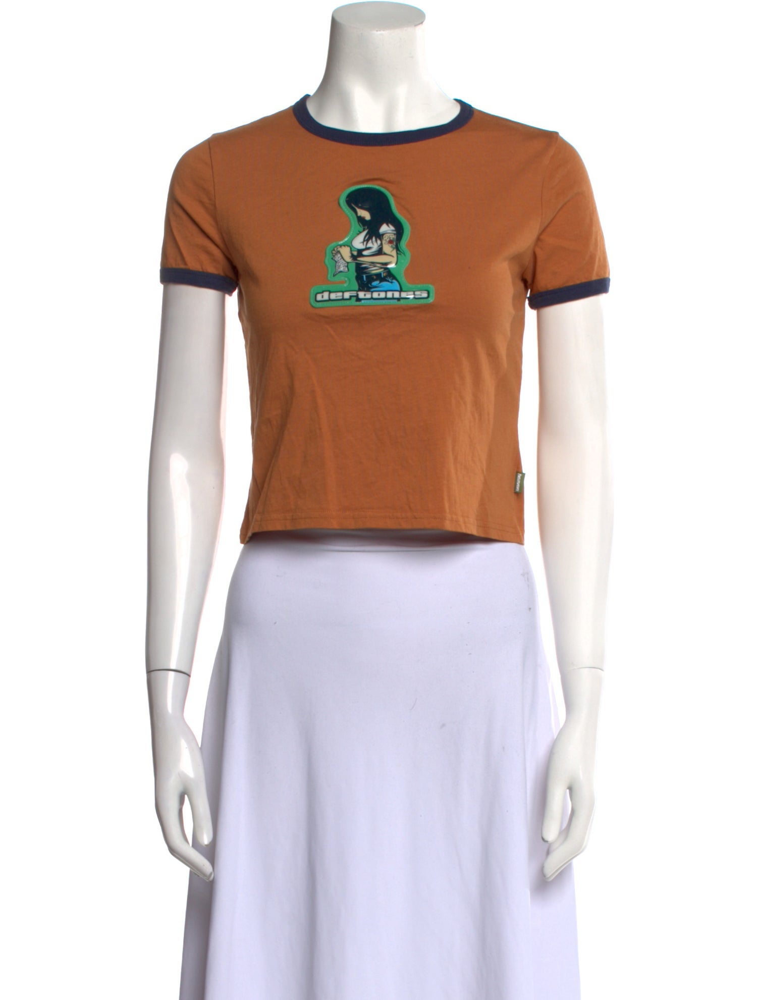 heaven BY MARC JACOBS Graphic Print Crew Neck Crop Top