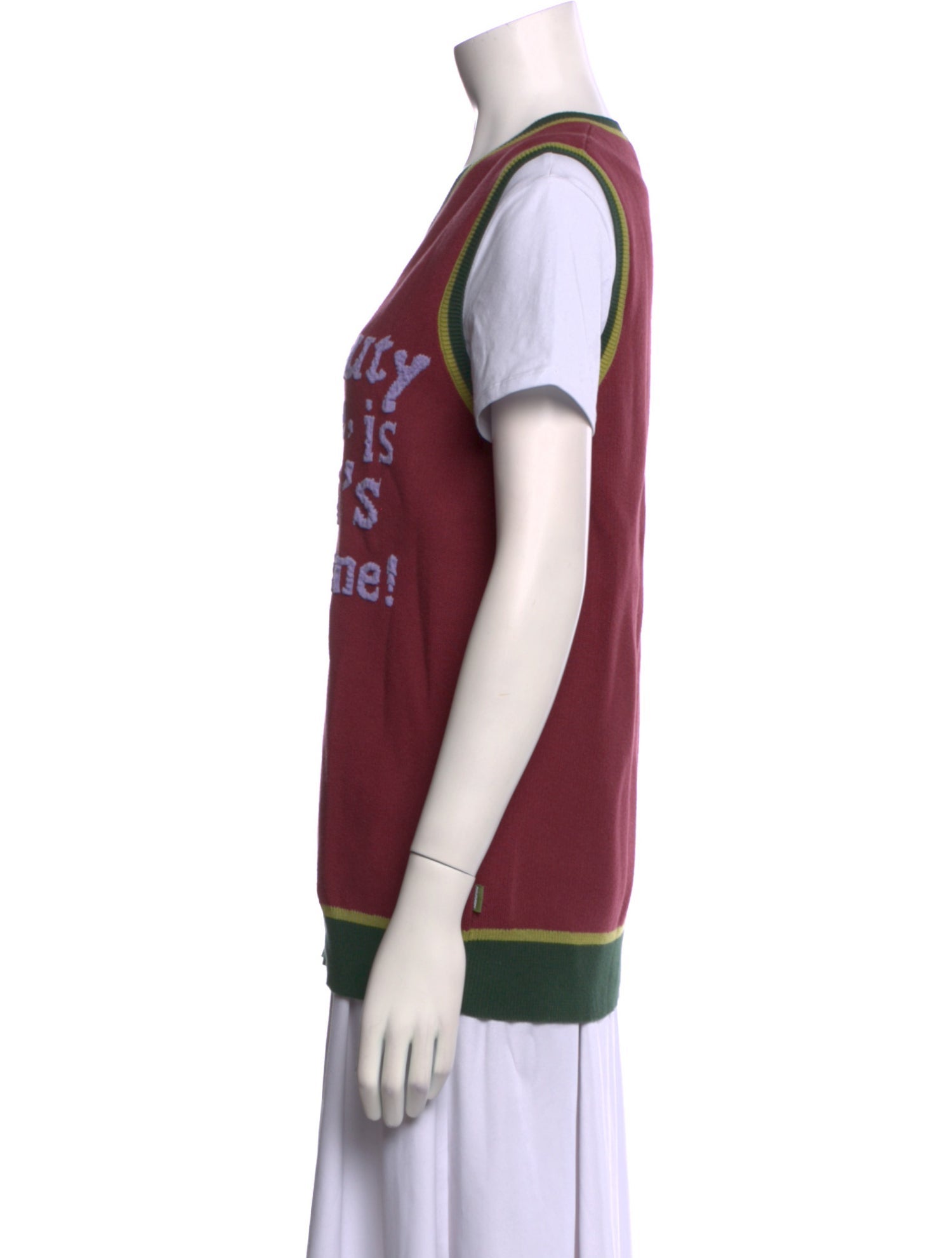 heaven BY MARC JACOBS Graphic Print V-Neck Sweater Vest