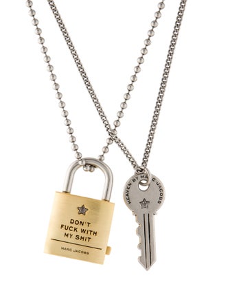 heaven BY MARC JACOBS Crystal Padlock & Key Pendant Necklace