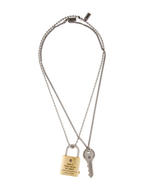 heaven BY MARC JACOBS Crystal Padlock & Key Pendant Necklace