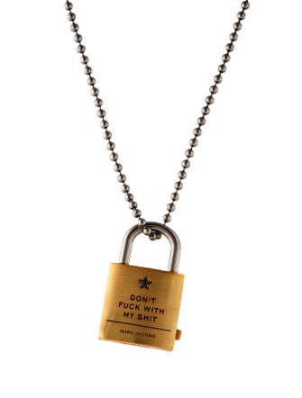 heaven BY MARC JACOBS Crystal Padlock & Key Pendant Necklace