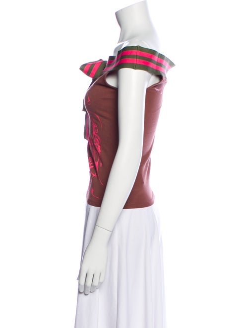 heaven BY MARC JACOBS Printed Off-The-Shoulder Top