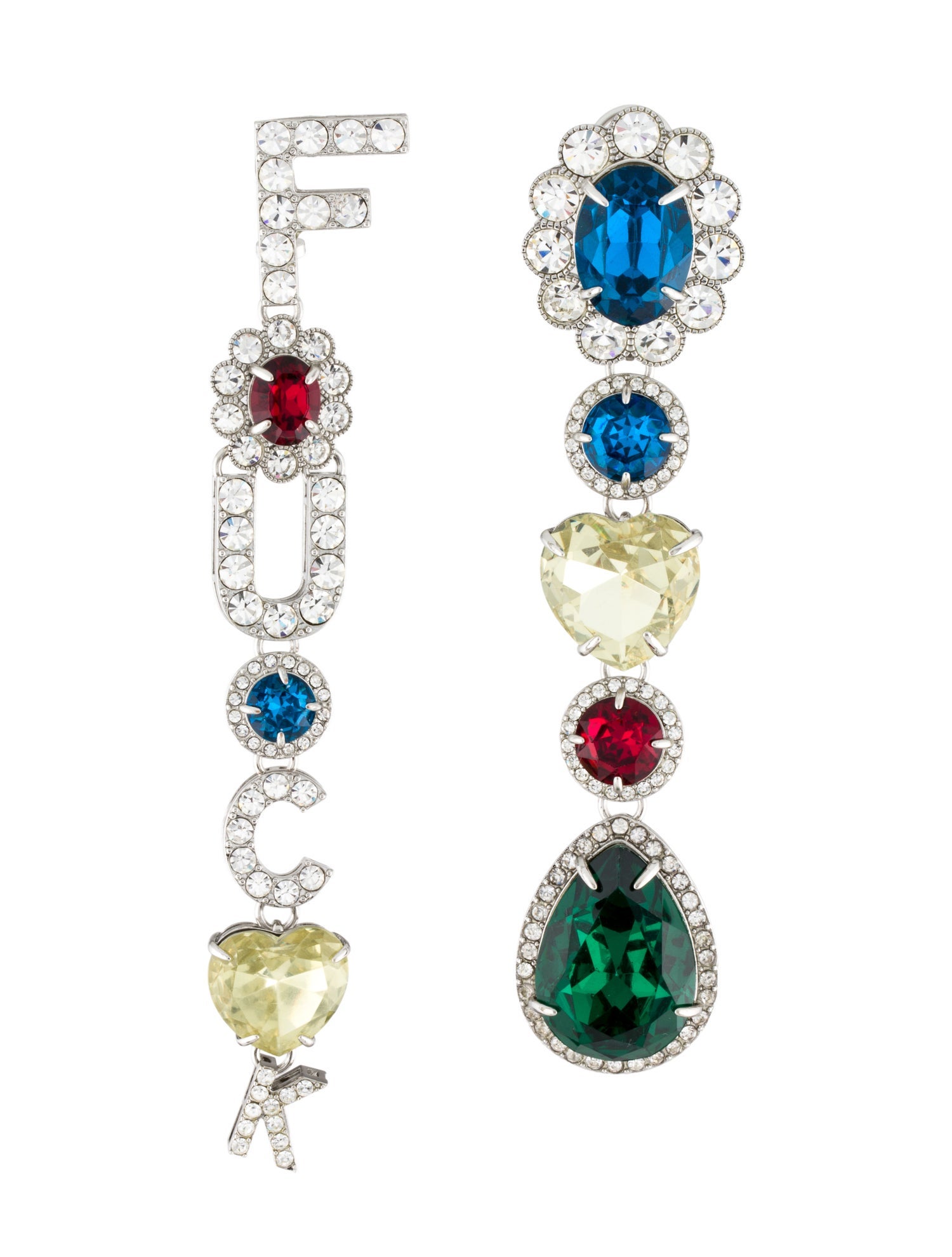 heaven BY MARC JACOBS 'F**k' Crystal Drop Earrings