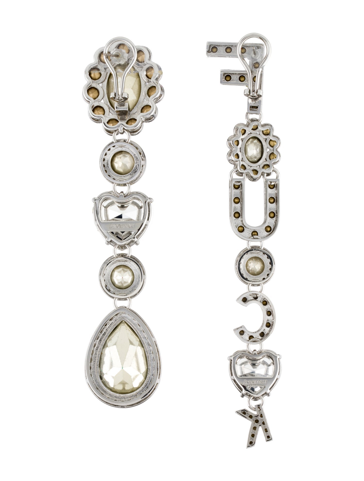 heaven BY MARC JACOBS 'F**k' Crystal Drop Earrings