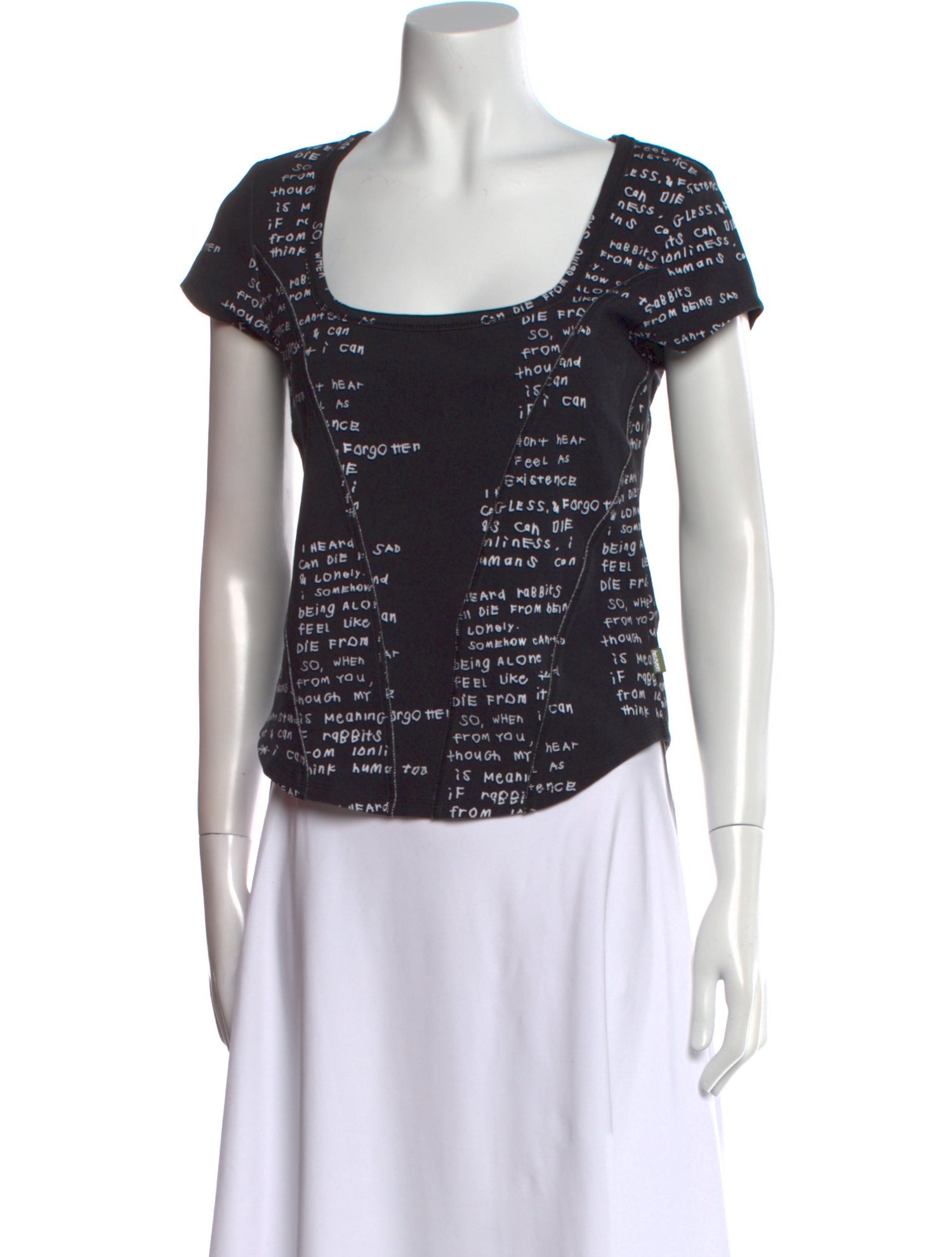 heaven BY MARC JACOBS Printed Square Neckline Top