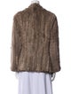 H Brand Striped Fur Jacket