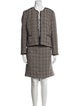Hobbs London Tweed Pattern Distressed Accents Skirt Suit