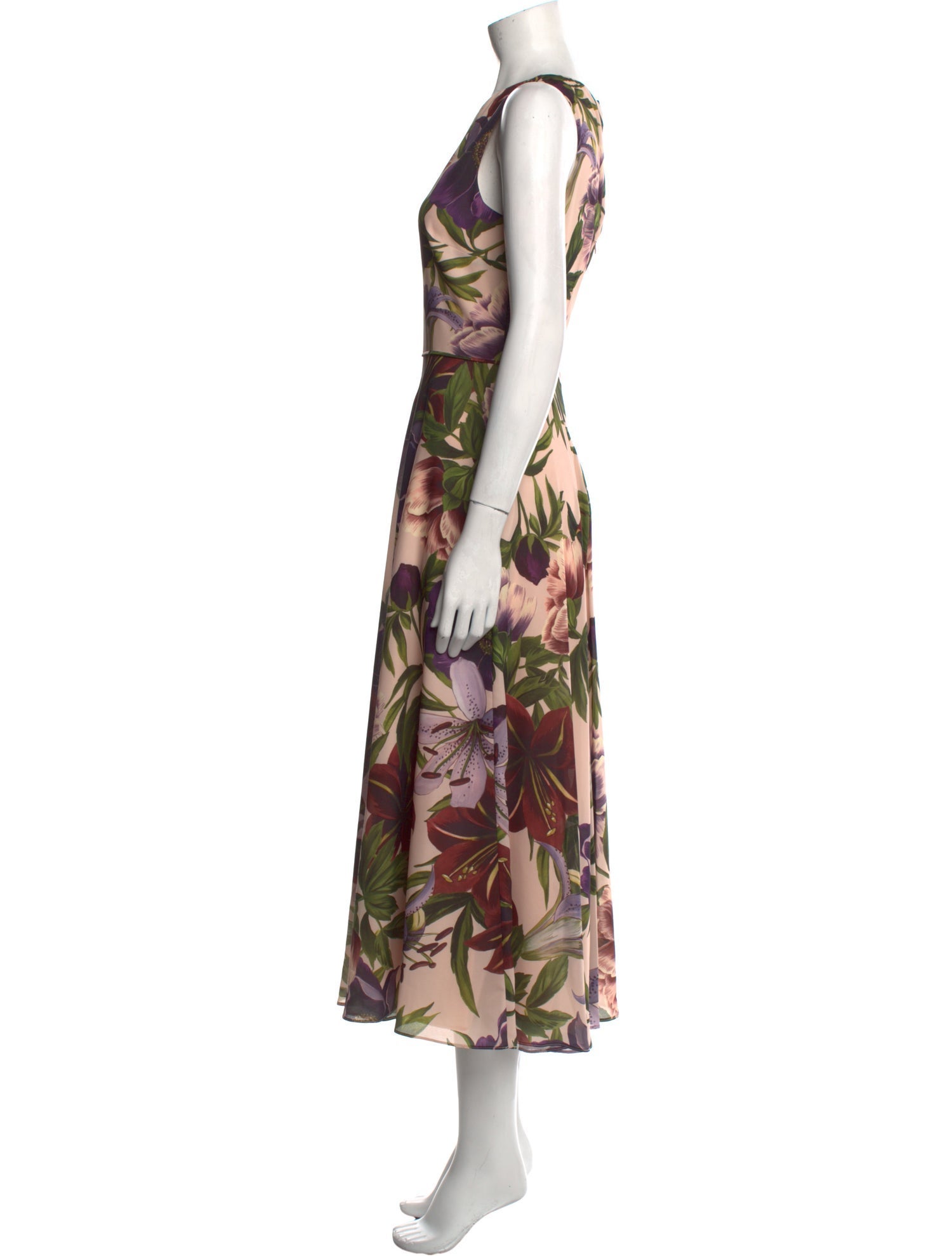 Hobbs London Floral Print Long Dress w/ Tags
