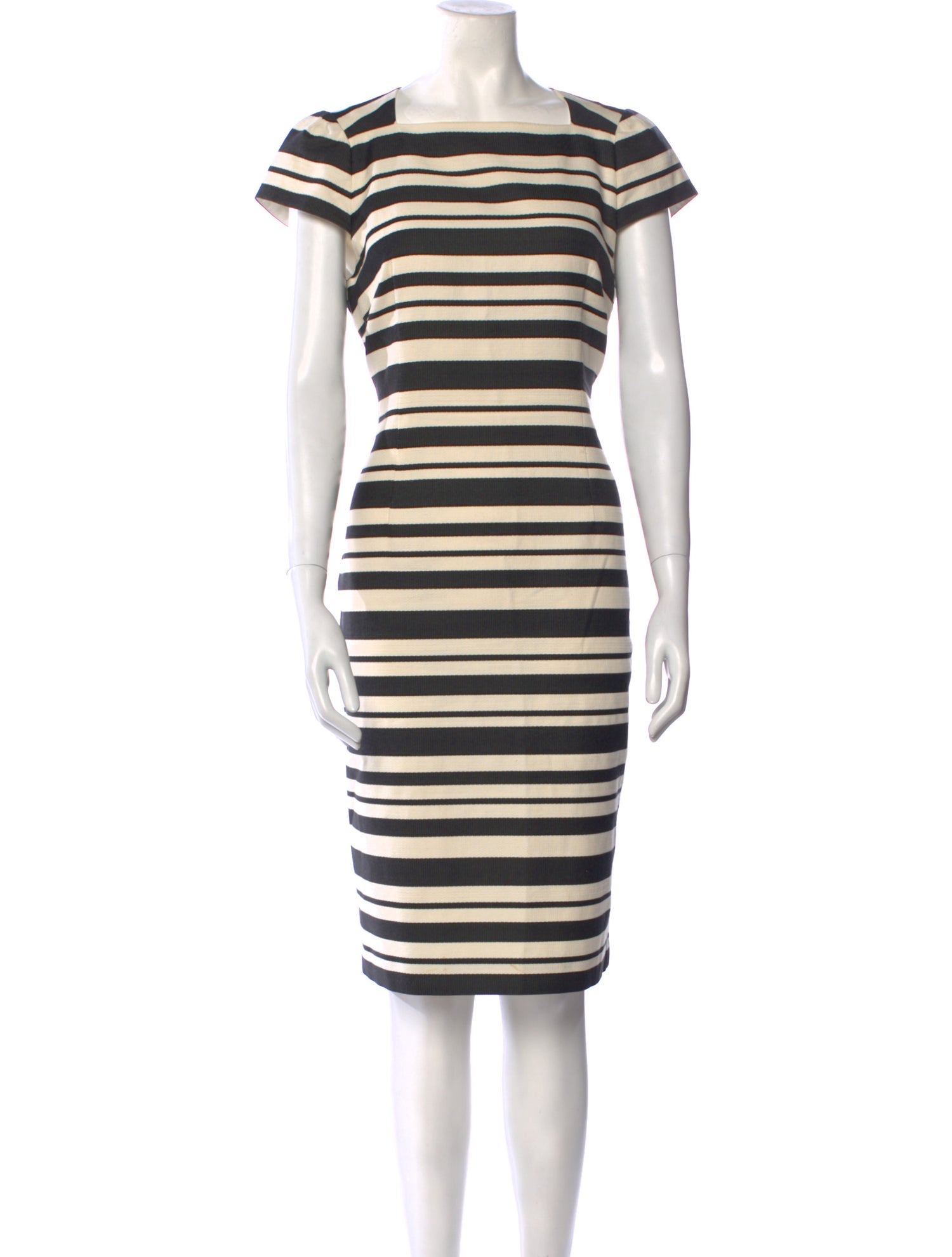 Hobbs London Striped Midi Length Dress
