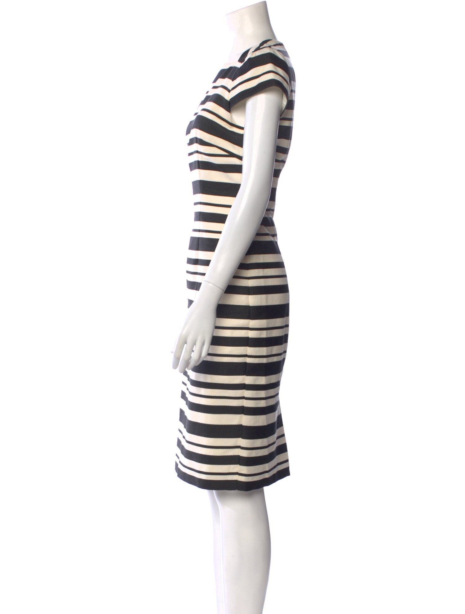 Hobbs London Striped Midi Length Dress