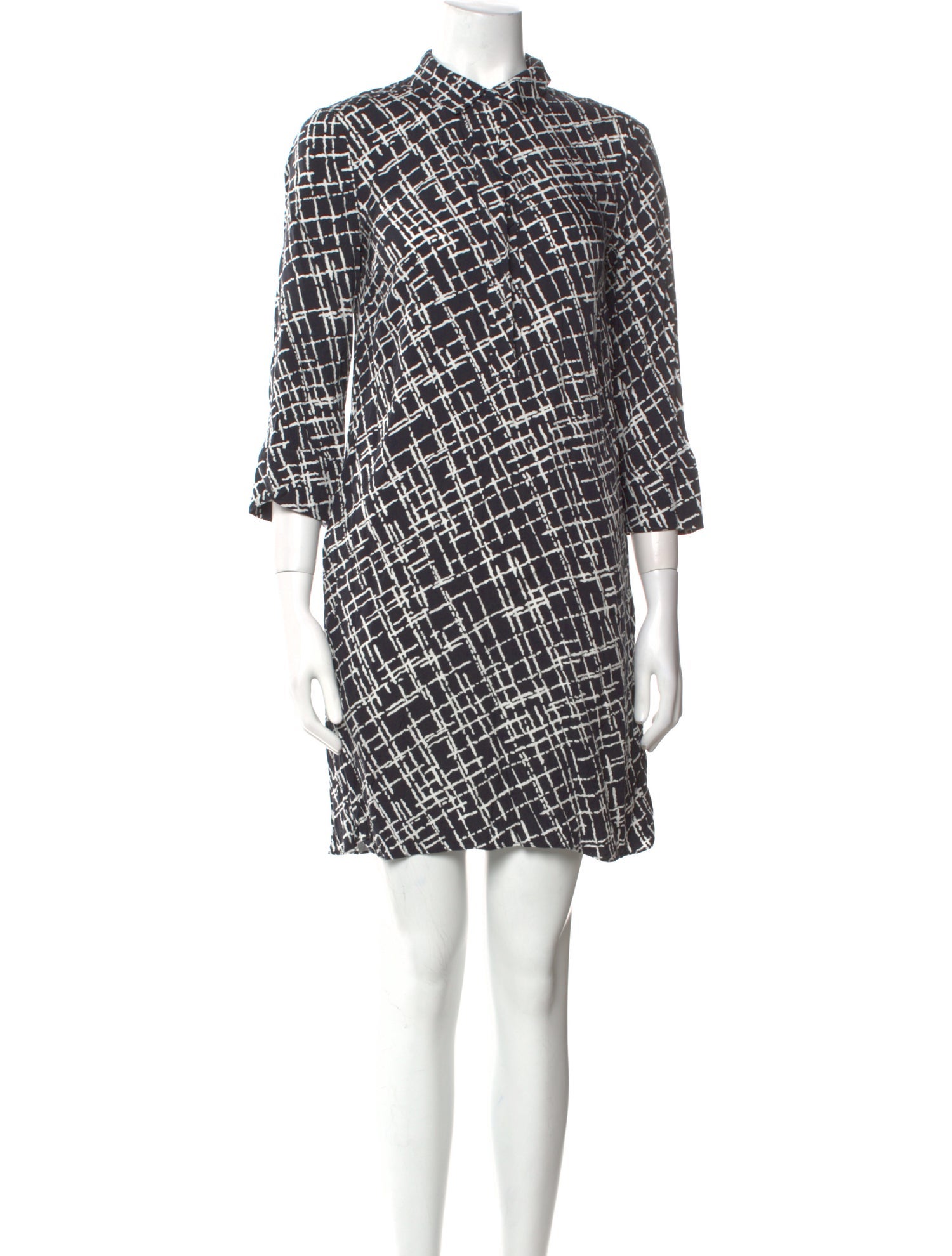 Hobbs London Plaid Print Mini Dress